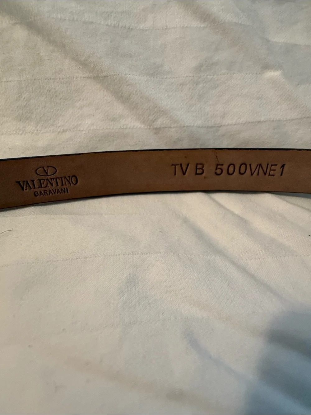 Valentino Garavani Black Leather Belt Strap with Metal Stud